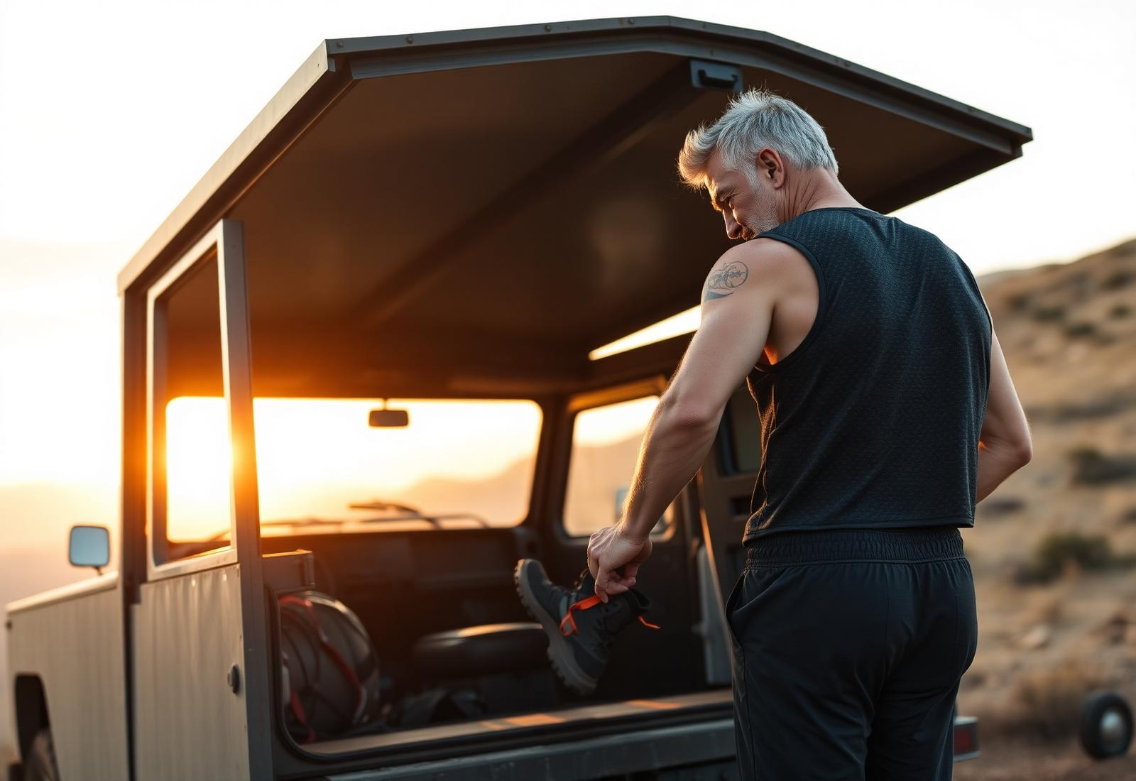 Active man making long-term health part of his routine